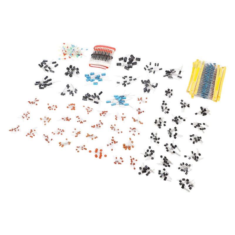 1400 Pcs Set Electronic Components Metal Film Resistor Ceramic Electrolytic