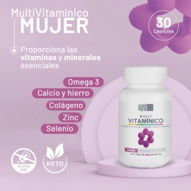 Multivitaminico Creatina, Arginina Y Citrulina 30 Cápsulas Sabor Mujer
