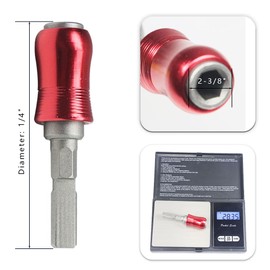 MORETOPGODD Flat End Quick Change Screwdriver Bit Holder for Multitool, Magnetic Multi-Tool Accessories, Extension Adapter Compatible with Leatherman Flat Bit System - Skeletool, Surge, MUT, Wave Plus