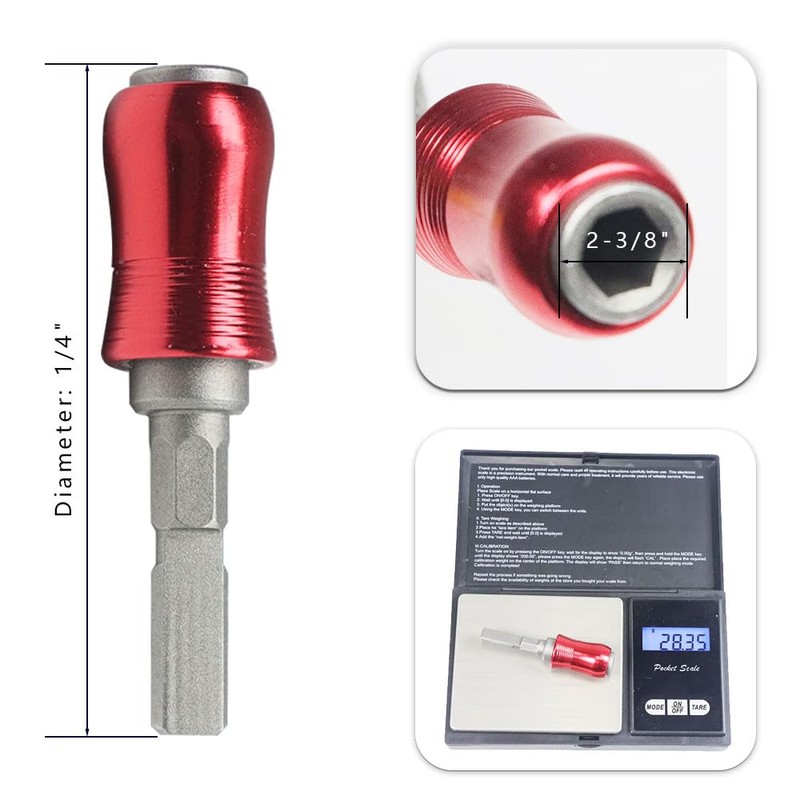 MORETOPGODD Flat End Quick Change Screwdriver Bit Holder for Multitool,