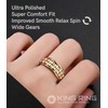 King Ring 8mm Wide Gear Spinner Ring – Fidget Ring