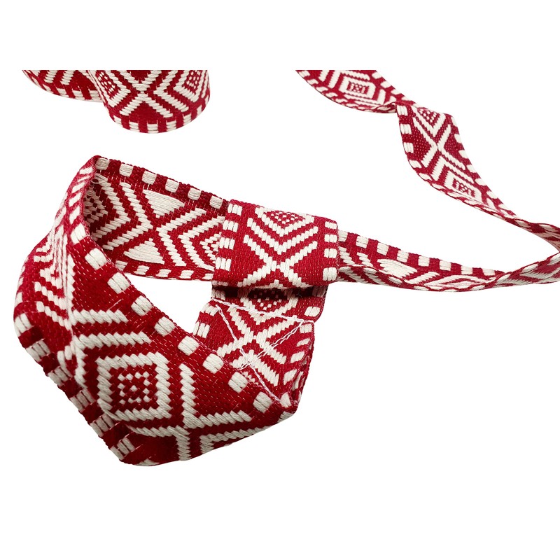 Roller Skate Leash - Red Cotton Adjustable Sling Skate Strap