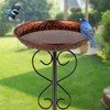Metal Bird Baths for Outdoors, 38" H Birdbath with 11.4