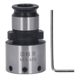 GT12 Round Die Chuck with Hex Wrench Carbon Steel Male Thread Die Collet Threading Lathe Tool