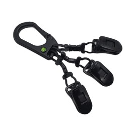 Golf Clip Single 1 Piece Double 2-Pack 3-Pack Putter Cover Holder Glove Holder Glove Holder Towel Holder Mask Holder Clip Single Piece (3-Pack, Black)