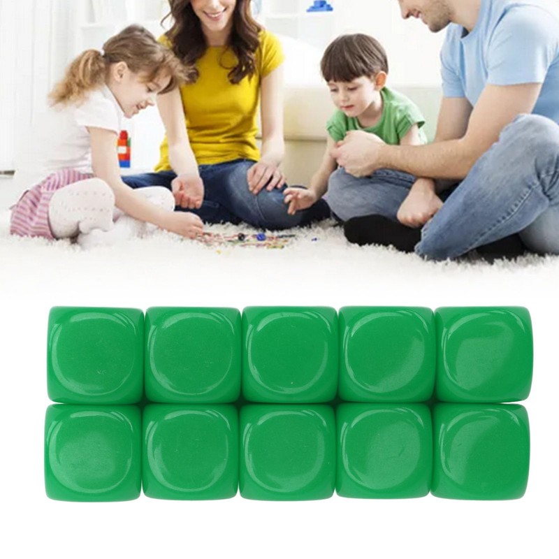 RiToEasysports 30pcs 16mm Plastic Rounded 6 Sided Blank Dice Set