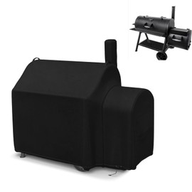 Grill Cover for Oklahoma Joe's Longhorn Reverse Flow Smoker, 600D Heavy Duty Waterproof UV Resistant Longhorn Cover, Outdoor Barbeque Grill Accessories