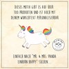 Mr. & Mrs. Panda Personalisiertes Untersetzer Set Einhorn Happy 10er