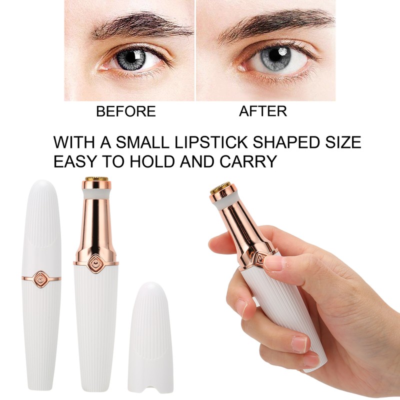 2 in 1 Electric Eyebrow Trimmer Lipstick Shape USB Rechargeable