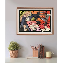 Clementoni Jigsaw Puzzle 500 pieces, Cube Anime Chainsaw Man, Puzzle for Adults 14-99 Years, Made in Italy, 35607