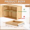 Menkxi 2 Set Pull out Tray Cabinet Organizer Wooden Pull