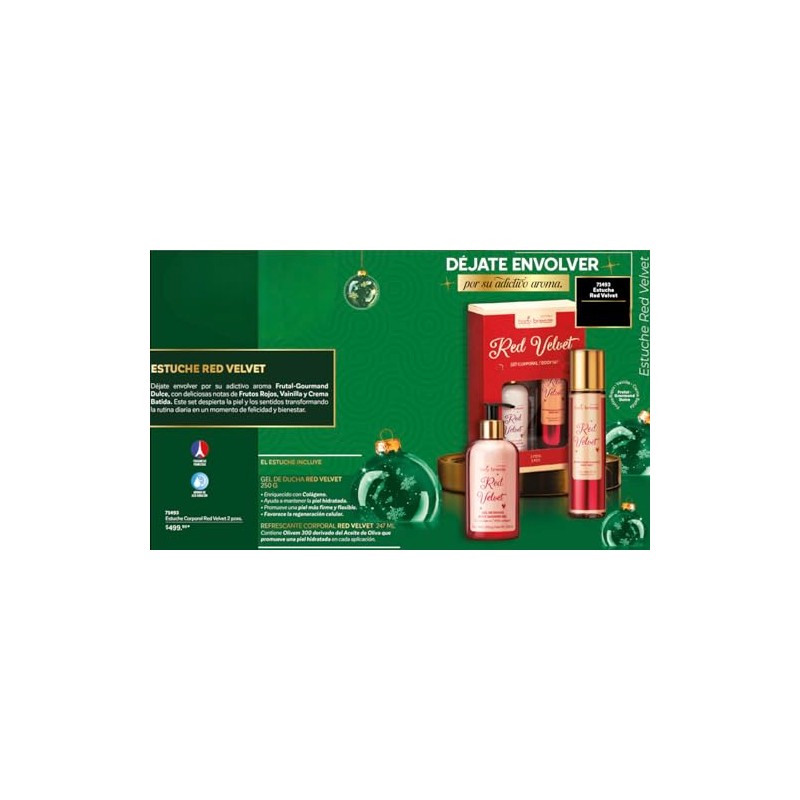 Set Corporal Zermat Red Velvet Body Breeze 247ml Crema Perfumada