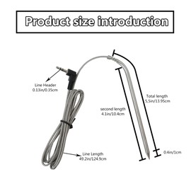 Huoptl Updated Thermostat Probe Replacement Fit for Camp Chef Meat Probes, Barbecue Smoker Grill Temperature Sensor, Pellet Grills Accessories with Stainless Steel Probe Clip, Pack of 2