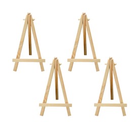 JUHUA 4 Pcs Mini Easel, Mini Small Easels Stand, Table Top Easel Canvas Holder Stand for Displaying Canvas Paintings, Drawing, Sign Photo Display