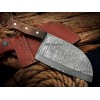 HANDMADE DAMASCUS STEEL OUTDOOR BBQ BEST SERBIAN CHEF CLEAVER KNIFE