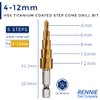 RENNIE TOOLS - 3 Piece Large HSS Step Cone Drill
