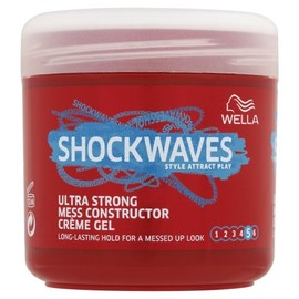 Wella Shockwaves Ultra Strong Mess Constructor Gel 150 ml - Pack of 3
