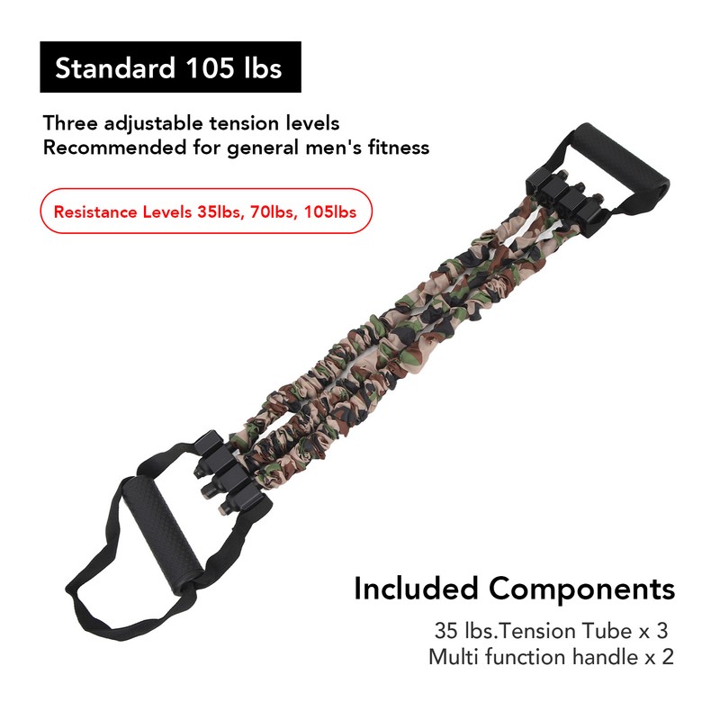 Chest Expander Adjustable Latex Nylon 3 Tube Chest Expansion Muscle