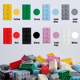 HUIZDQ 500 Piece Classic Building Bricks and 1 Gray Baseplate, 2x4 Bricks Bulk Creative Building Toys, Blocks Bulk for Kids Ages 6+, 8 Colors