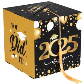 Operitacx Graduation Card Box, Class of 2025 Graduation Cap Box, Graduate Party Favors Congrats Grad Decorations