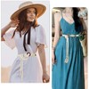 PSFXBM Rope Belt, Boho Belt for Women, White Belts for