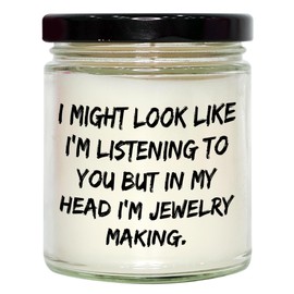 Funny Jewelry Making Gifts from Friends for Christmas - 9oz Vanilla Soy Candle