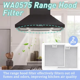 2-Pack WA0575 Range Hood Filter 14.76"x13.39" Replacement Compatible with Vissani 30-inch Pyramid or Wall Mount Hood, 5-Layer Aluminum Mesh Grease Filter