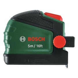 Bosch Maßband 5m/16ft mit Stifthalter (Auto-Lock; Nylonbeschichtetes Band; 22mm Breite; abknickfreie Ausziehlänge 2m; Skala metrisch/zöllig; hohe Genauigkeit; Gürtelclip; Ergonomisch mit Softgrip)