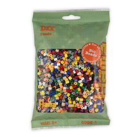 Hama Midi Bio Beads Bag | Approx. 3000 Fuse Beads | Mosaic Decoration Arts & Craft for Creative Children Ages 5+ | Assorted Colors