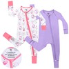 CubbieMoon 2-Pack Bamboo Viscose Baby Pajamas 0-24 Months - Bamboo
