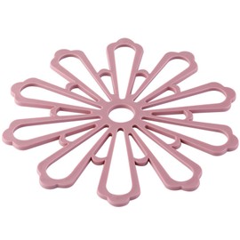 4 Pieces Hollow Flower Coaster Set, Hollow Flower-shaped Coaster, Thick Non-Slip Coaster, for Tableware, Drinks (Red, Grey)