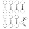 Pack of 8 Removable Key Fob with Quick Release Pull