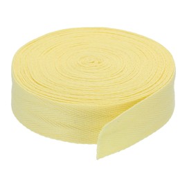 DMiotech 1.2"(3cm) 10 Yards Cotton Twill Tape Cotton Ribbons Bias Binding Tape Herringbone Tape Ribbons Light Yellow for DIY Crafts Making, Clothes, Knit