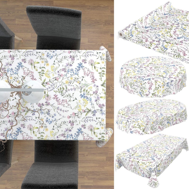 Anro Oilcloth Wax Tablecloth, Washable