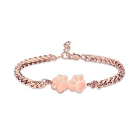 zeqingjw Paw Print Urn Bracelet for Ashes for Women Cremation Jewelry for Ashes Urn Bangle Keepsake Jewelry for Pet/Dog's/Cat's Ashes Pendant Memorial Gifts, Metal, stainless steel