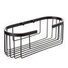 TATAY - Large oval shower basket with front opening. Black