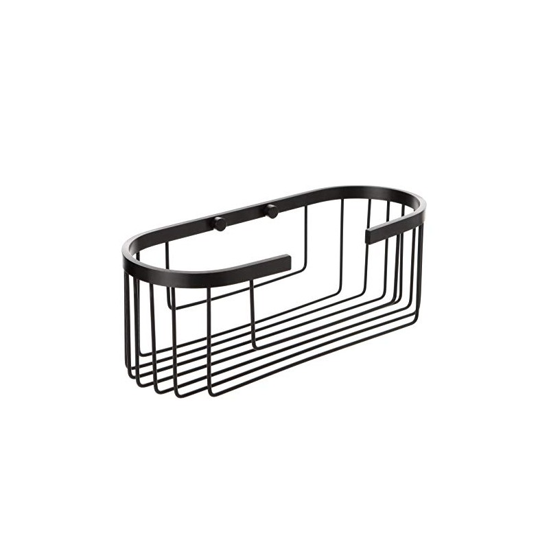 TATAY - Large oval shower basket with front opening. Black