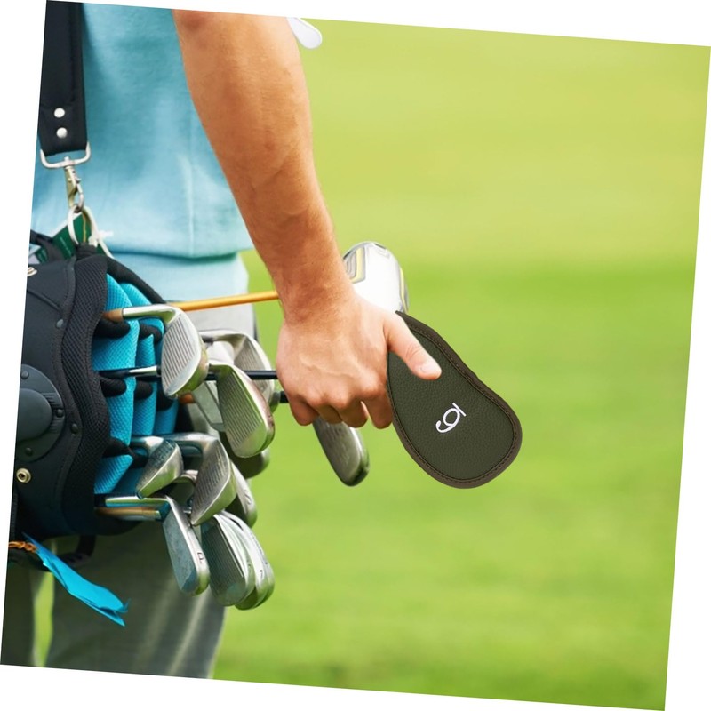 Mipcase 12pcs Golf Iron Protective Covers Thickened PU Leather Club