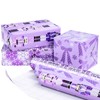 RUSPEPA Purple Christmas Wrapping Paper Set, Mini Roll, Gold Foil