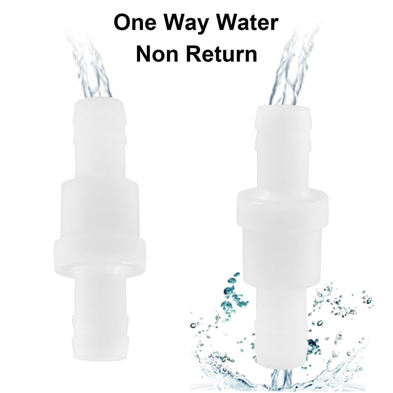 ZOCCVI 1/2" One Way Inline Check Valve 2 Pcs, White