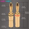 NEXMEX Banana Plugs for Speaker Cable Set of 8 Connectors