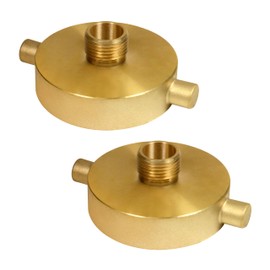 unrulysoul 2-1/2"NH NST Female x 3/4" NPT Male Fire Hydrant Adapter, Fire Hydrant Hose Adapter Brass Fire Equipment for Fire Hose or Hydrant with Pin Lugs, 2 PCS