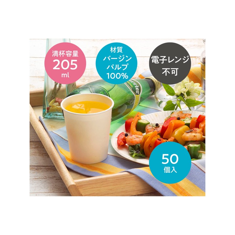 Nippon Dexy KHN507EA Paper Cup, Economoware, 8.1 fl oz (205