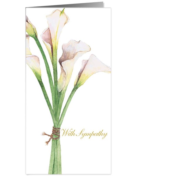 Caspari Sympathy Card - Calla Lillies, 1 EA