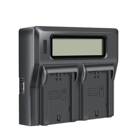 DSTE 1.5A Dual Battery Charger Compatible with Sony NP-FZ100 Battery and a6600, a6700, ZV-E1, FX3, FX30, A1, A7CII, a7C, A7III, A7IV, A7RIII, A7RIV, A7RV, A7SIII, A9, A9II, A9R, A9S Cameras