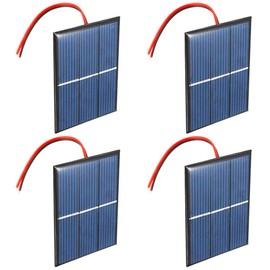 GTIWUNG Set of 4 Pieces 1.5V 0.65W 60X80mm Micro Mini Solar Panel Cells for Solar Power Energy, DIY Home, Science Projects - Toys