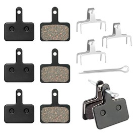 4 Pairs Bicycle Brake Pads, Disc Brake Pads for Shimano B01S B03S B05S MTB City Bikes, Brake Pads Bicycle Disc Brake Compatible with MT200 MT400 MT500, Includes Pins and Springs