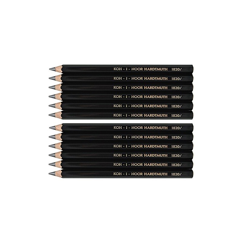 Koh-I-Noor Set of 12 Jumbo Graphite Pencil 1820 10mm Diameter