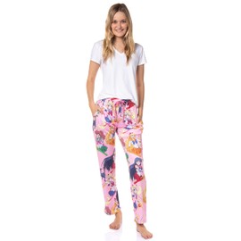Bioworld Sailor Moon Women's Allover Character Print Adult Lounge Sleep Bottoms Pajama Pants (Large) Pink