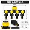 4-Way Garden Hose Splitter for Irrigation – Independent Valve Faucet